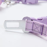 Multipurpose Seatbelt Handsfree Leash & Poop Bag Holder Set - Lilac