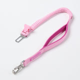 Multipurpose Seatbelt Handsfree Leash & Poop Bag Holder Set - Pink
