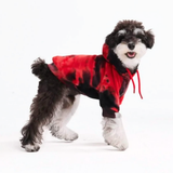 Velvet Red Black Hoodie||size:M
