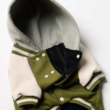Dog Varsity Jacket - Olive