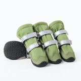 Flex Shell Waterproof Dog Boots - Green