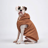 Teddy Sherpa Fleece Dog Sweater - Brown