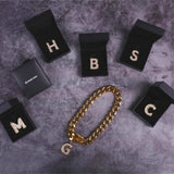 Gold Initial Letter 'C' Jewelry Tag for Dogs
