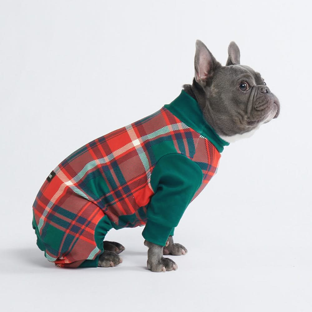 Dog Pajama - Green and Red Plaid – SPARK PAWS