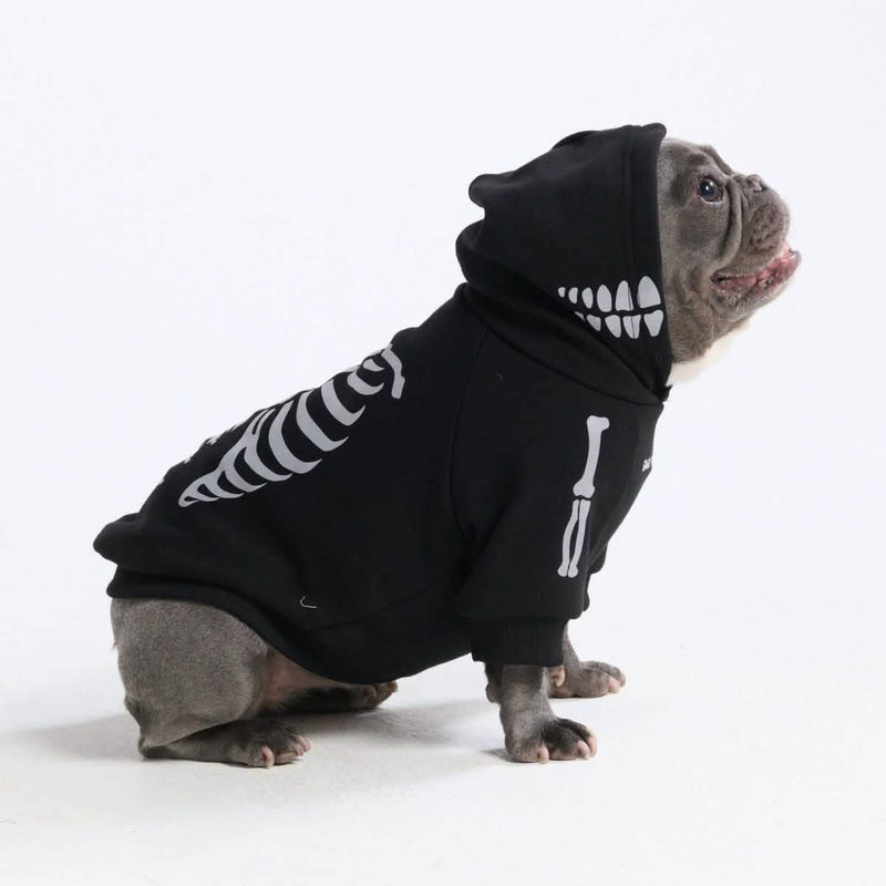 Halloween Dog Hoodie - Reflective Skeleton