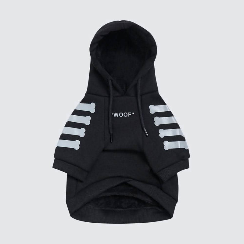 Woof Black Hoodie