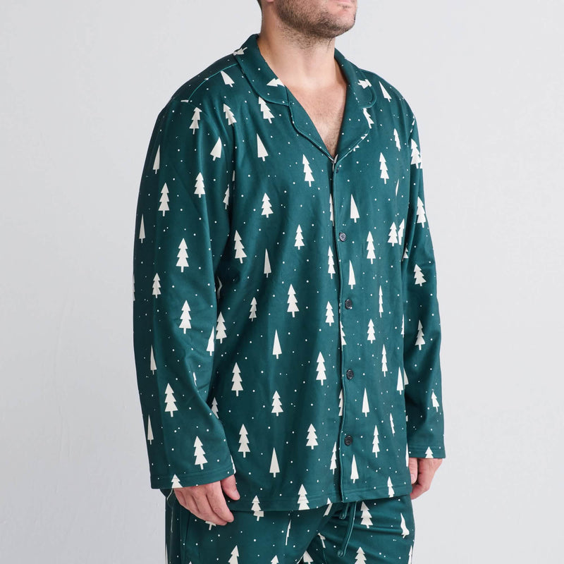 Human Pajama Top - Frosty Pines (2)
