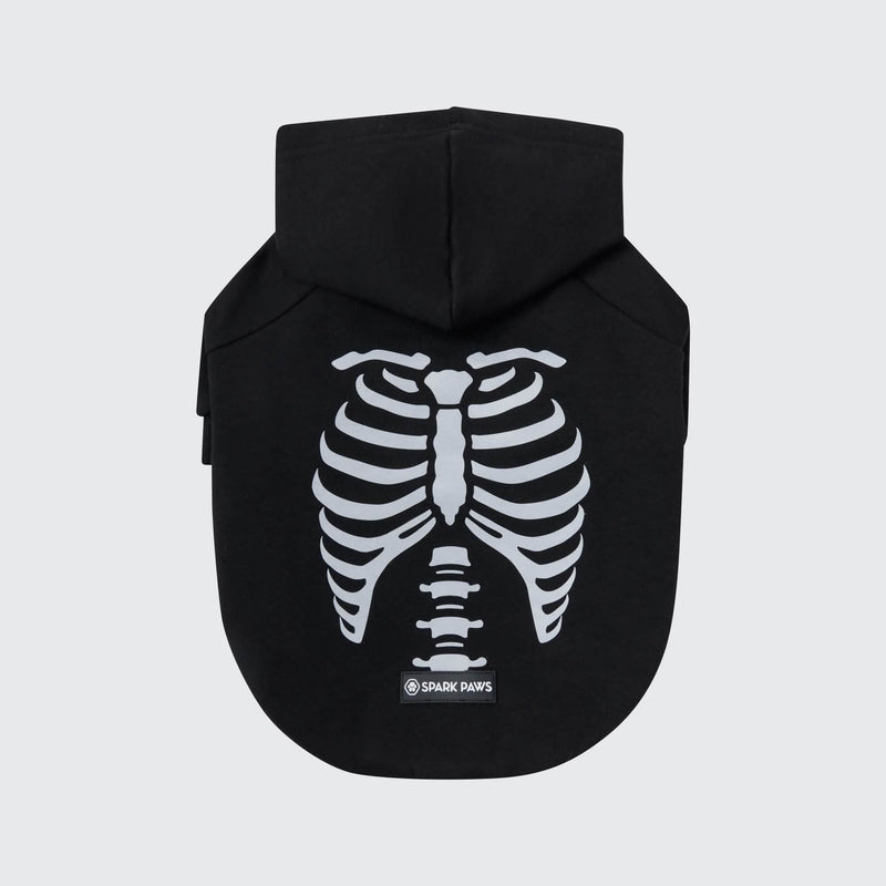 Halloween Dog Hoodie - Reflective Skeleton