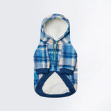 Blue Plaid Dog Hoodie