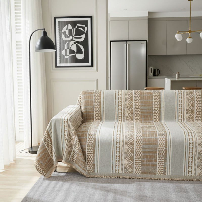 Pet Couch Cover - Modern Mosaic Beige