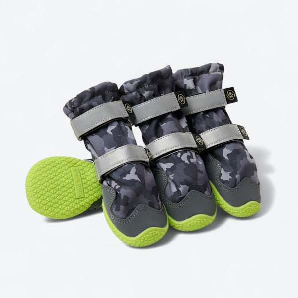 Flex Shell Water-resistant Dog Boots - Grey Camo