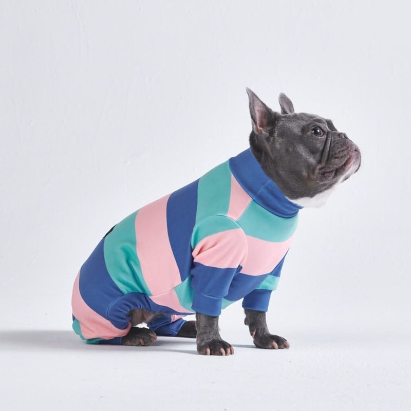 Dog Pajama - Navy Turquoise Blue