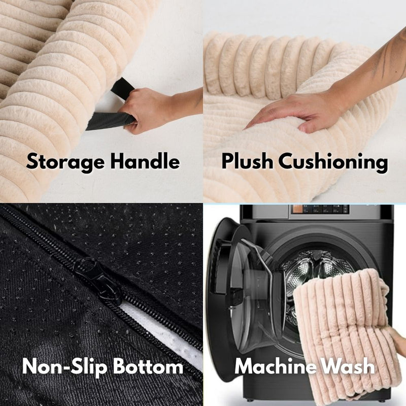 Luxury Couch Cover Dog Bed - Beige