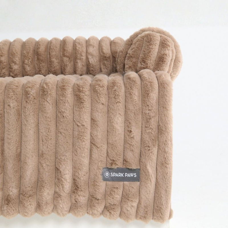 Luxury Couch Cover Dog Bed - Brown