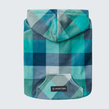Turquoise Checkered Hoodie