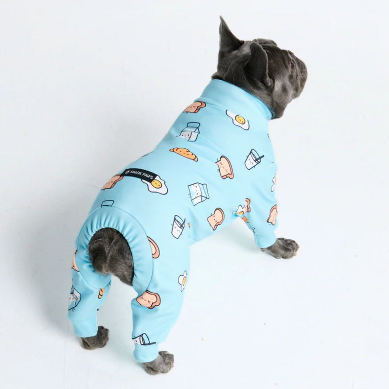 Dog Pajama - Breakfast Blue