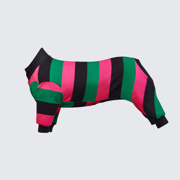 Dog Pajama - Black Green Pink (SIZE SMALL)