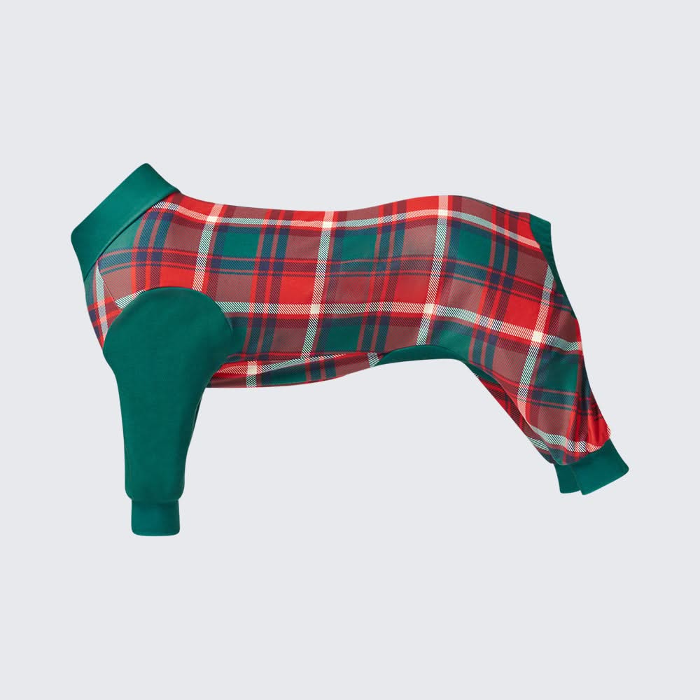 Dog plaid christmas pajamas outlet