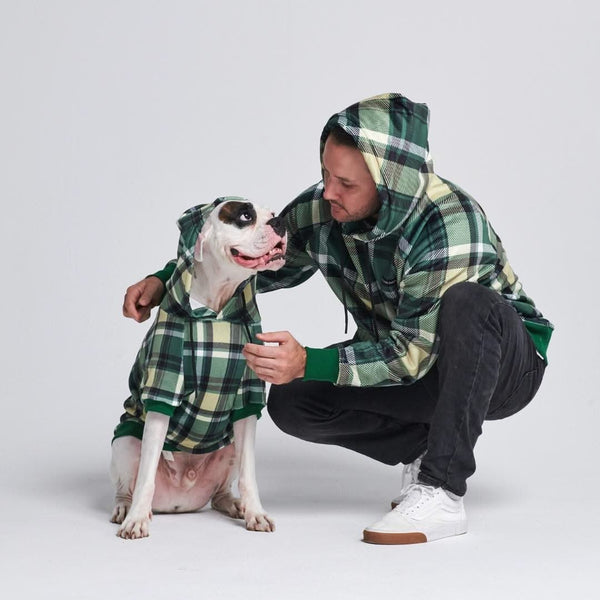 Green Plaid Human Hoodie