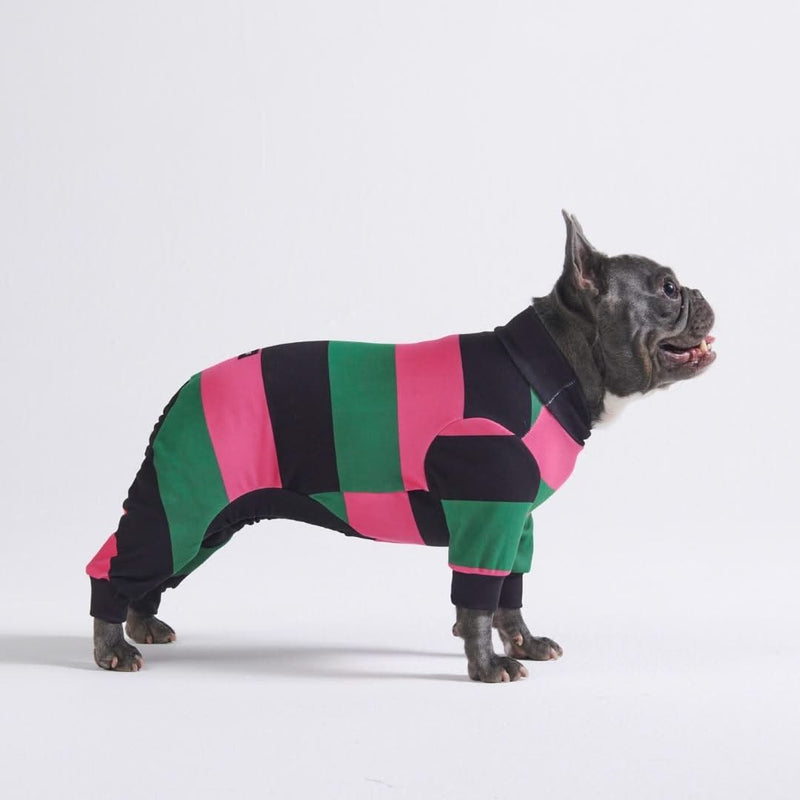 Dog Pajama - Black Green Pink