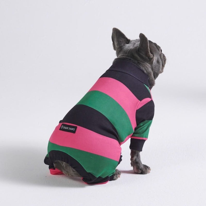 Dog Pajama - Black Green Pink